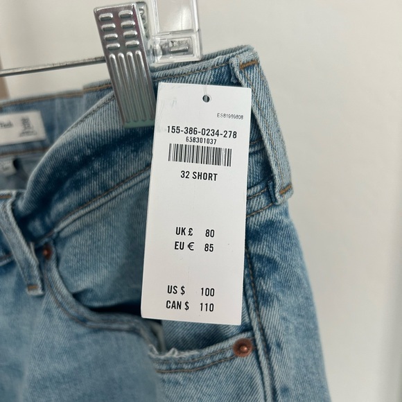 Abercrombie & Fitch Curve Love Low Rise Baggy Jeans Size 14 Short NWT - Picture 4 of 5